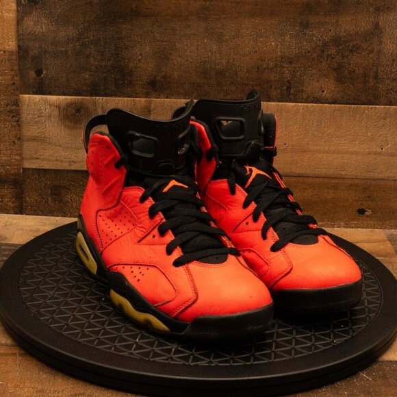 NIKE AIR JORDAN RETRO 6 INFRARED 23 TORO MENS ATHLETIC SHOES SIZE 9.5 384664-623 - Picture 3 of 9